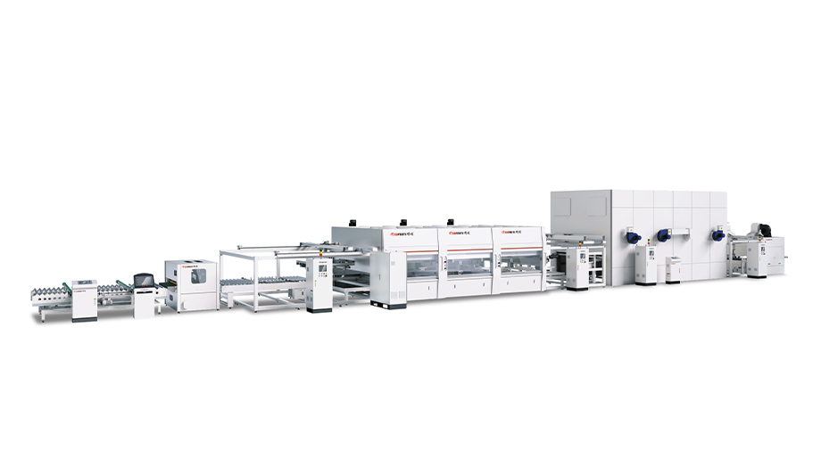 三工位木門自動噴漆機(jī)+立體干燥線